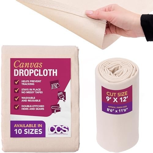 Canvas drop cloth - cloth, 9x12