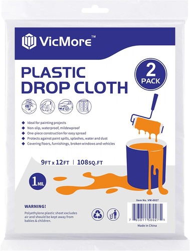 Versatile clear plastic drop - clear,