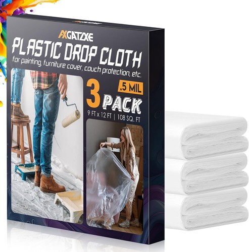 Plastic drop cloths - 9, ft