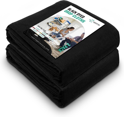 Black drop cloth 12 - cloth, x