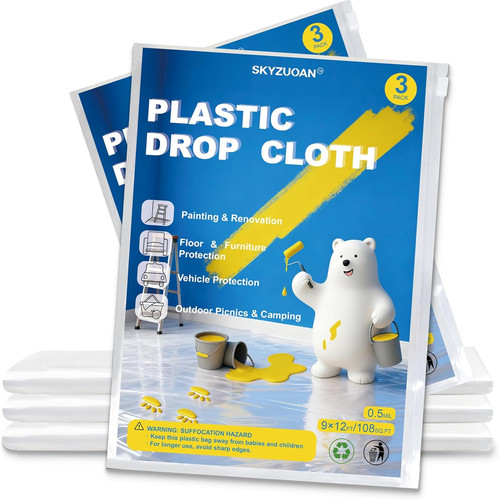 9x12 clear plastic drop - 9x12,