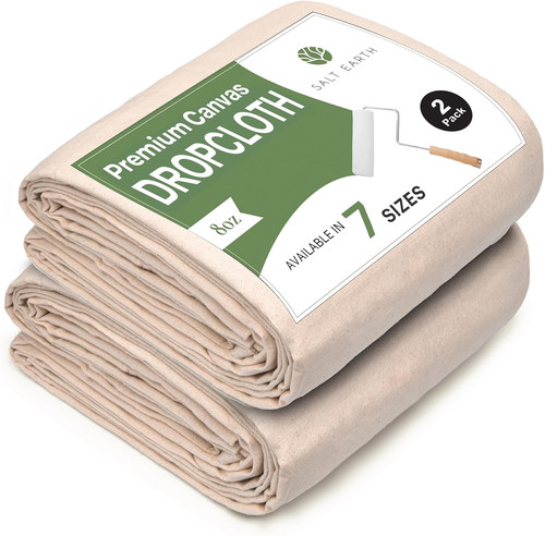 Canvas drop cloth 2pcs - canvas,