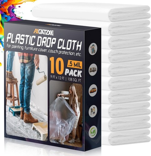 Plastic drop cloths - x,