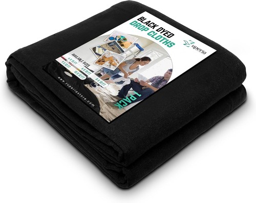 Black drop cloth 10 feet - drop,