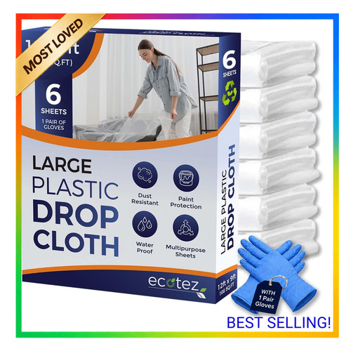 Plastic drop cloth - ft,