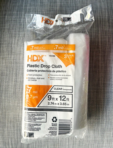 Hdx clear plastic - drop, cloth