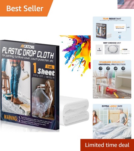 Plastic drop cloth - 12, x