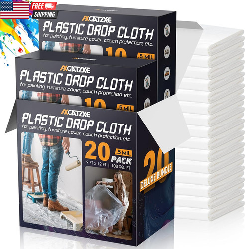 Plastic drop cloths - ft,