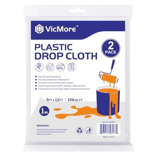 Plastic drop cloths - cloths,, 9x12